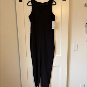Athleta Black Sleeveless V-Neck Jumpsuit